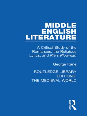 cover image of Middle English Literature